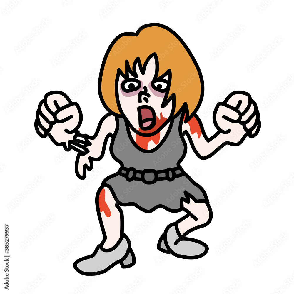 Obraz premium 女性のゾンビ