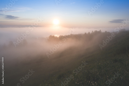 sunrise over the river