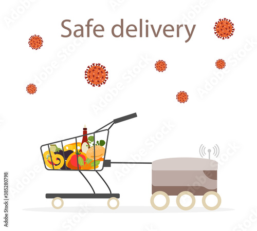 Quarantine Virus Online Order Safe delivery Robot