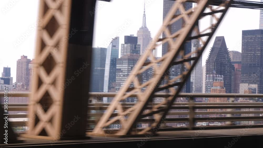 landscape of manhattan from car at queens boros bridge landscape of manhattan from car at queens boros bridge