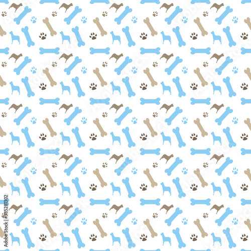 bones with dogs on a white background
