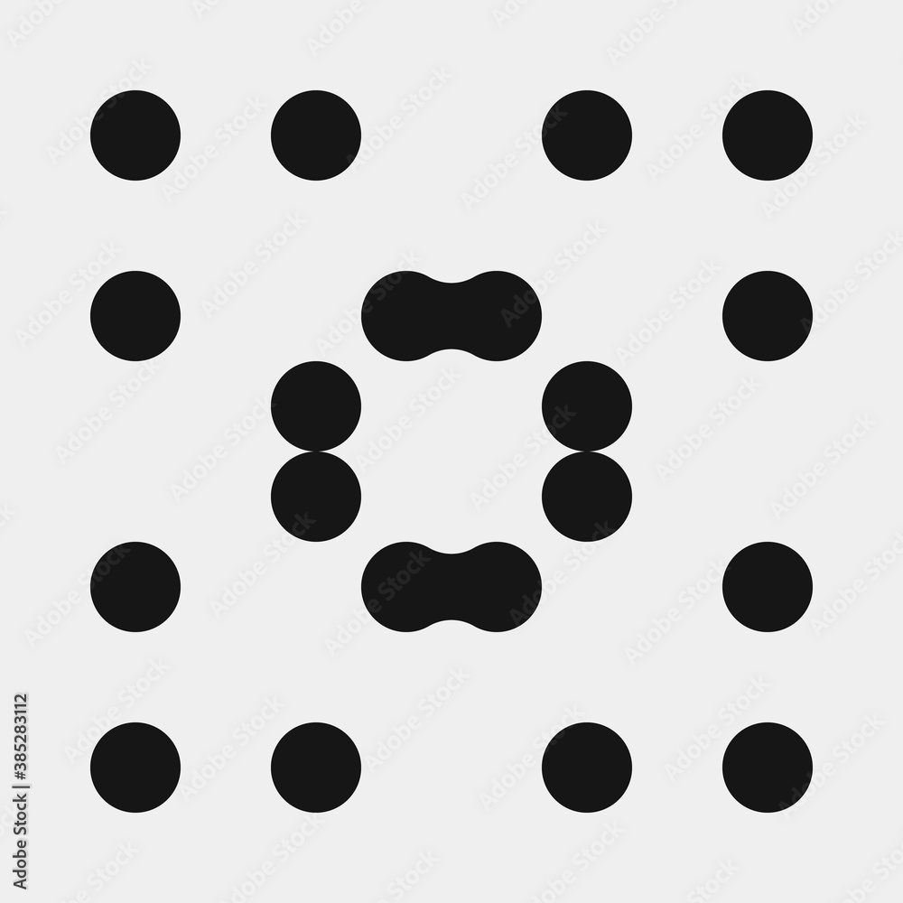Abstract Cross Pattern Dots Logo generative computational art illustration Abstract Cross Pattern Dots Logo generative computational art illustration