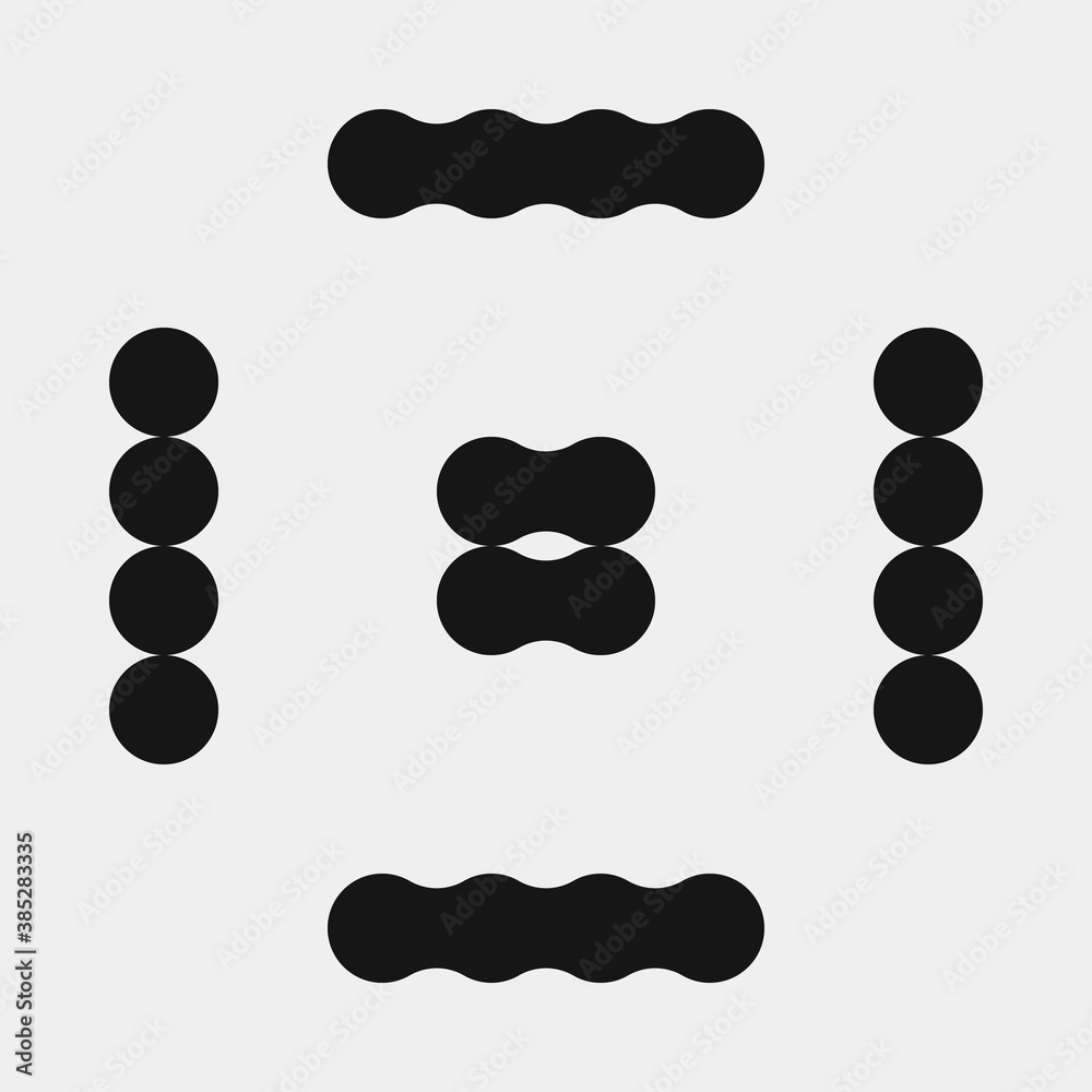 Abstract Cross Pattern Dots Logo generative computational art illustration