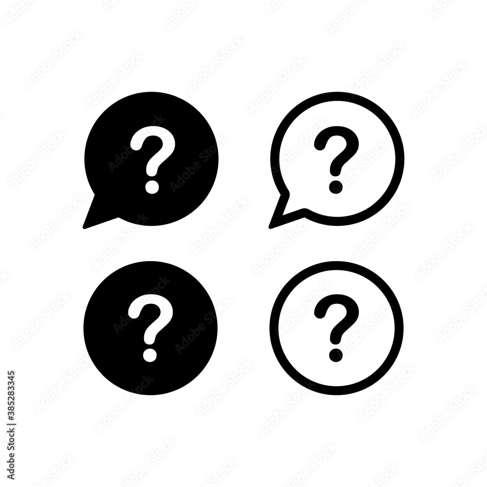 Question mark icon set, Question mark sign and symbol vector Question mark icon set, Question mark sign and symbol vector