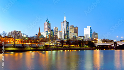 Melbourne CBD in evening © totomophotographs