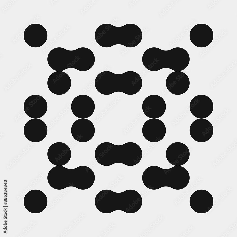 Fototapeta premium Abstract Cross Pattern Dots Logo generative computational art illustration