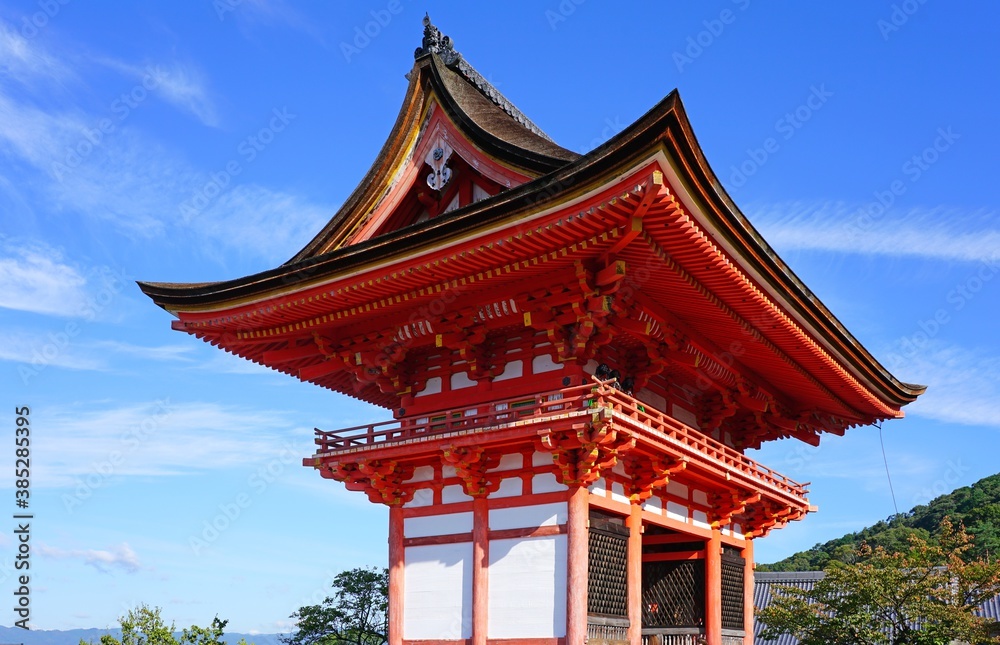View of the Kiyomizu temple (Otowa-san Kiyomizu-dera), a temple complex on the UNESCO World Heritage List in Kyoto, Japan View of the Kiyomizu temple (Otowa-san Kiyomizu-dera), a temple complex on the UNESCO World Heritage List in Kyoto, Japan
