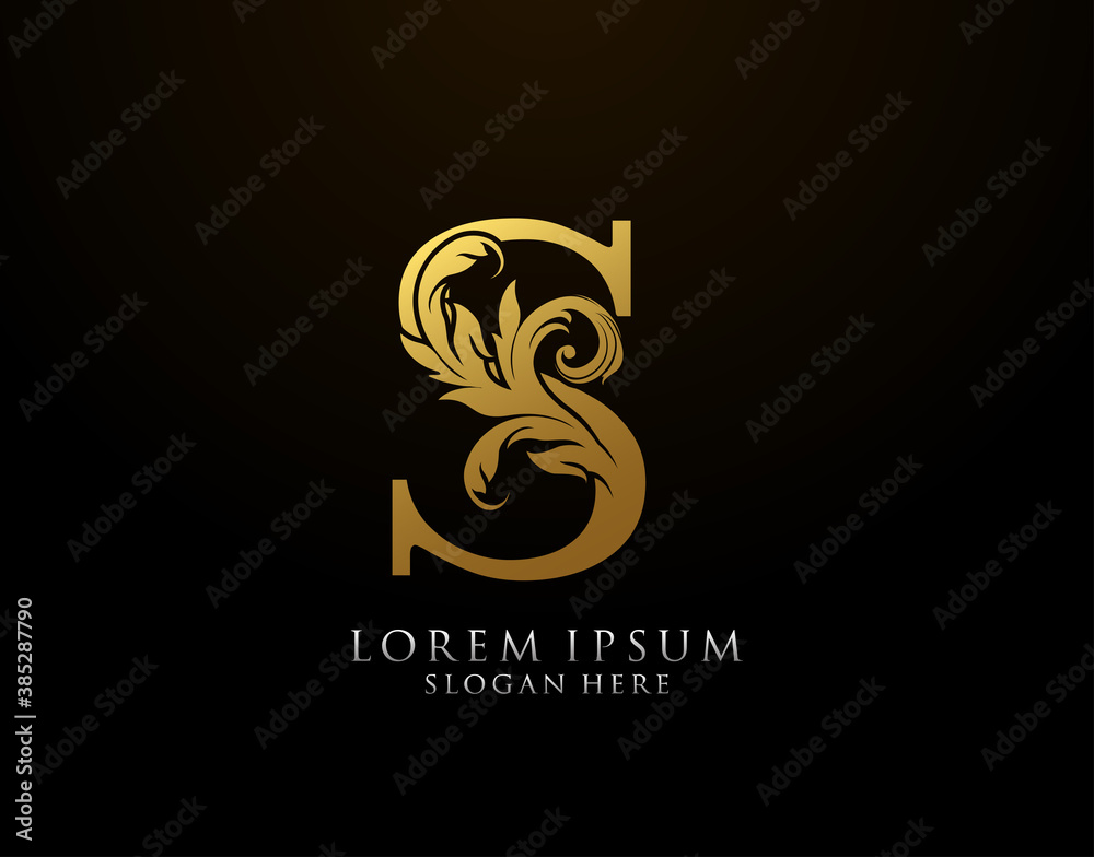 Classic S Letter Icon. Luxury Gold alphabet arts logo. Vintage drawn emblem for book design, brand name, stamp, Restaurant, Boutique, Notary, Hotel. Classic S Letter Icon. Luxury Gold alphabet arts logo. Vintage drawn emblem for book design, brand name, stamp, Restaurant, Boutique, Notary, Hotel.