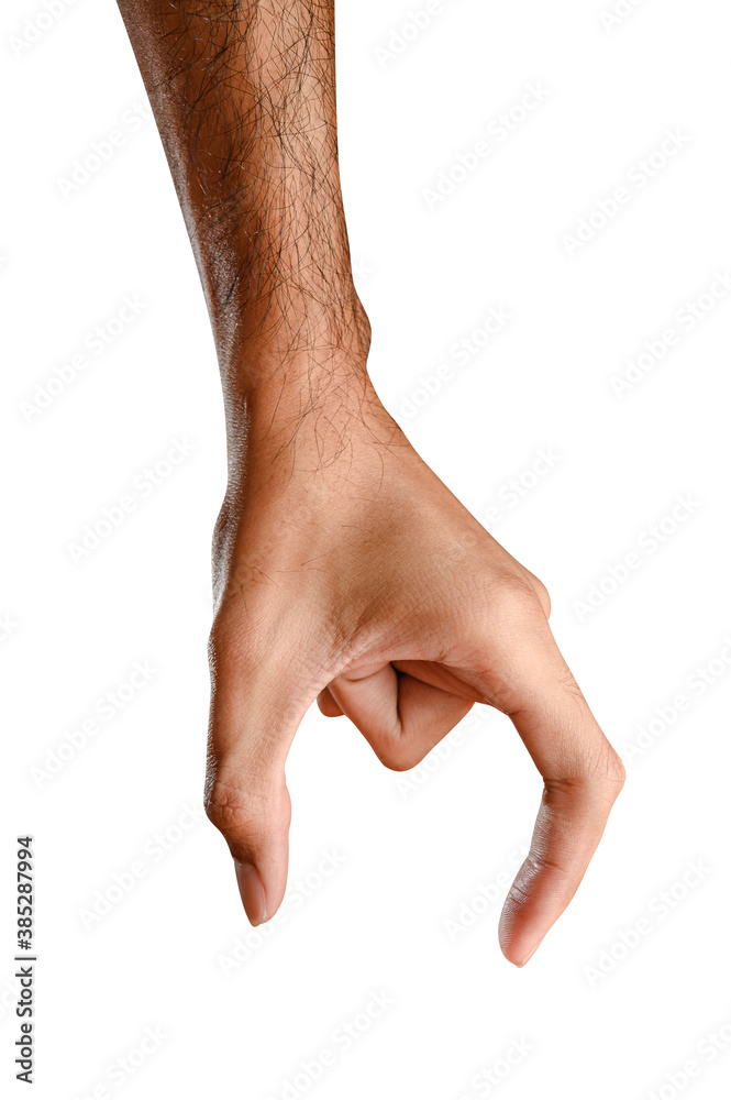 isolated of male caucasian hand holding something like a bottle or can. isolated of male caucasian hand holding something like a bottle or can.