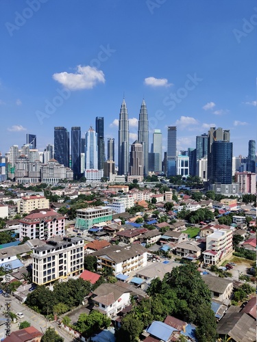 Photography Kuala Lumpur, Malaysia - July 21, 2020: View of Kuala Lumpur skyline during sunny day