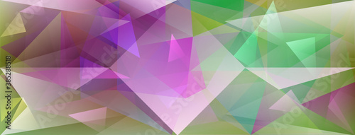 Abstract crystal background with refracting of light and highlights in different colors