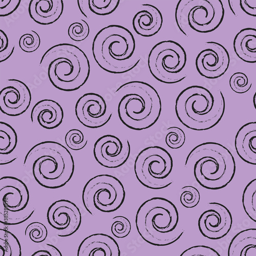 Illustration with spiral gradient pattern.