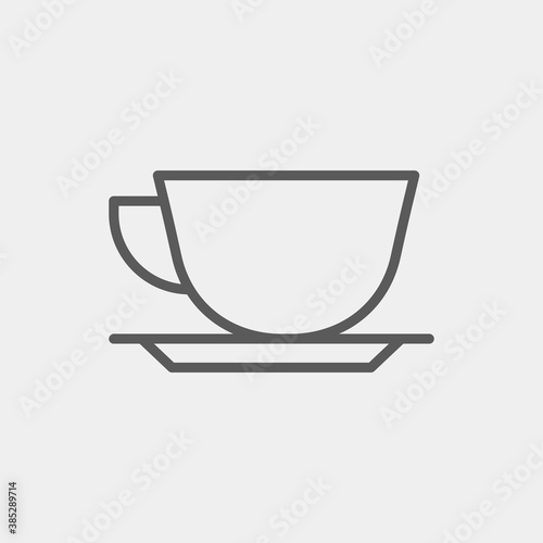 Teacup icon isolated on background. Hot drink symbol modern, simple, vector, icon for website design, mobile app, ui. Vector Illustration