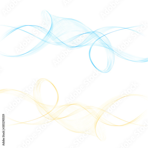 Transparent abstract waves of water.Vector set with abstract waves.