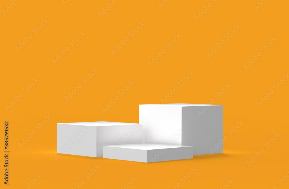 Empty background and box display. 3D Illustration. Empty background and box display. 3D Illustration.