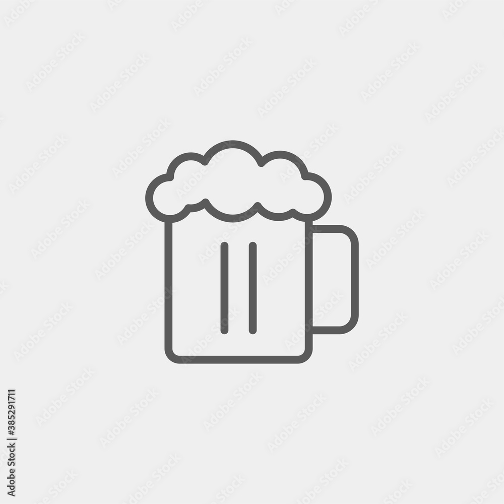 Beer glass icon. Vector Illustration Beer glass icon. Vector Illustration