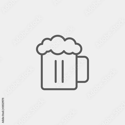 Beer glass icon. Vector Illustration