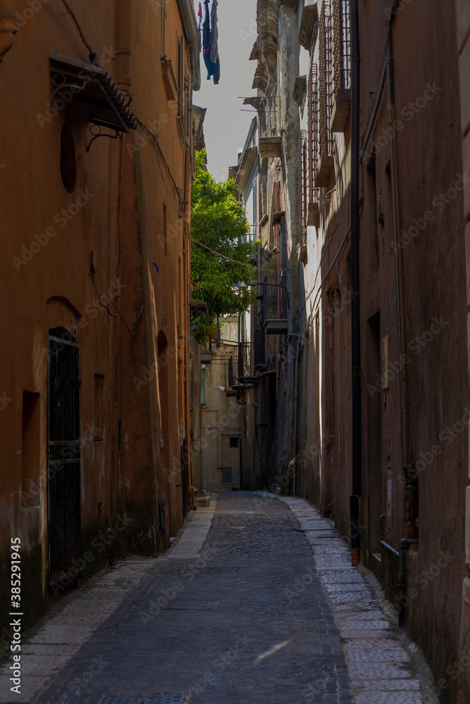 Alley in Sant'Agata dei Goti, a small town in Campania. Italy