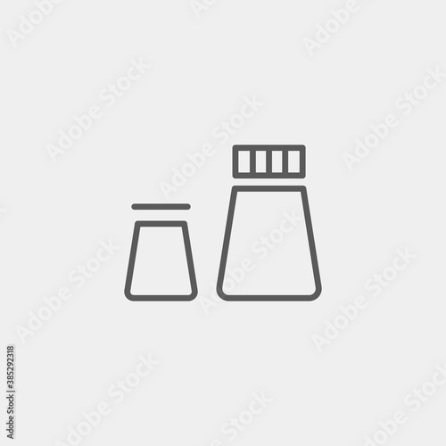 Salt and pepper icon isolated on background. Restaurant symbol modern, simple, vector, icon for website design, mobile app, ui. Vector Illustration