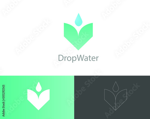 Modern drop water nature logo design. pure, environment,ecology,droplet,splash,health and energy indentity symbol business