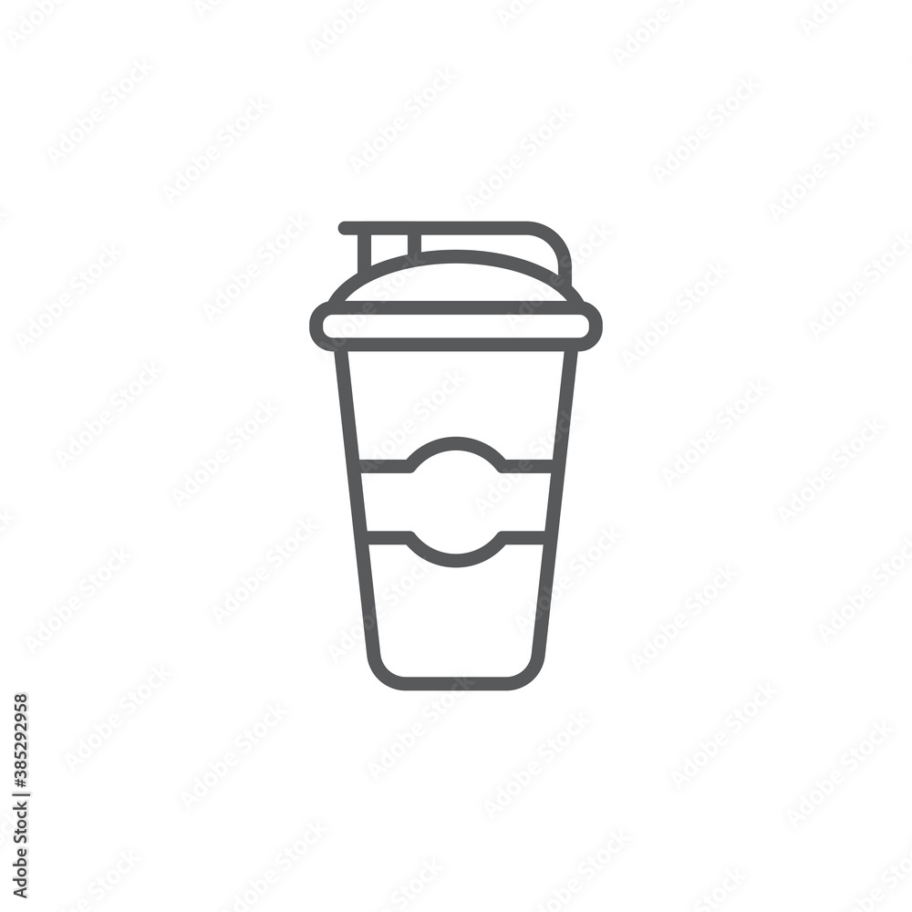 Sport shaker bottle vector icon design isolated on white background Sport shaker bottle vector icon design isolated on white background