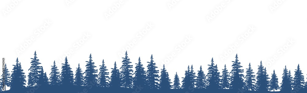 Christmas Tree background isolated. banner Merry Christmas and Happy New Year on white backgrounde