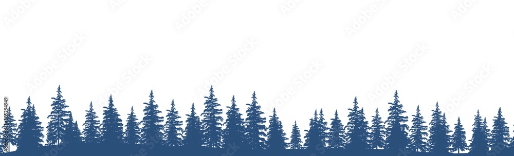 Fototapeta premium Christmas Tree background isolated. banner Merry Christmas and Happy New Year on white backgrounde