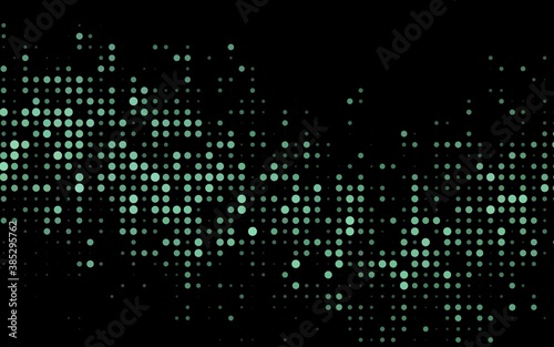 Dark Black vector pattern with spheres.