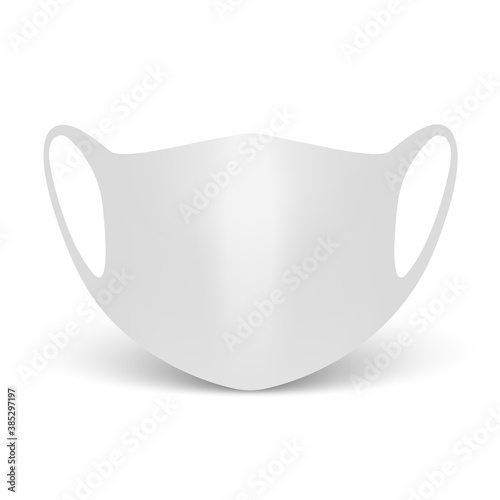 White face mask. Vector illustration.