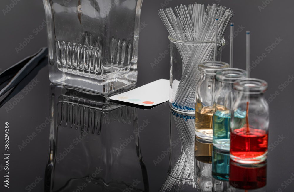 Thin layer chromatography equipments include jar, silica gel, capillary ...