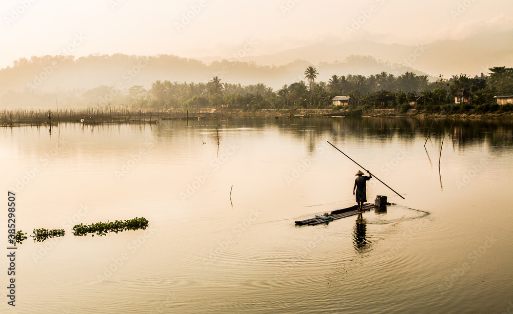 Fisherman activity in the morning