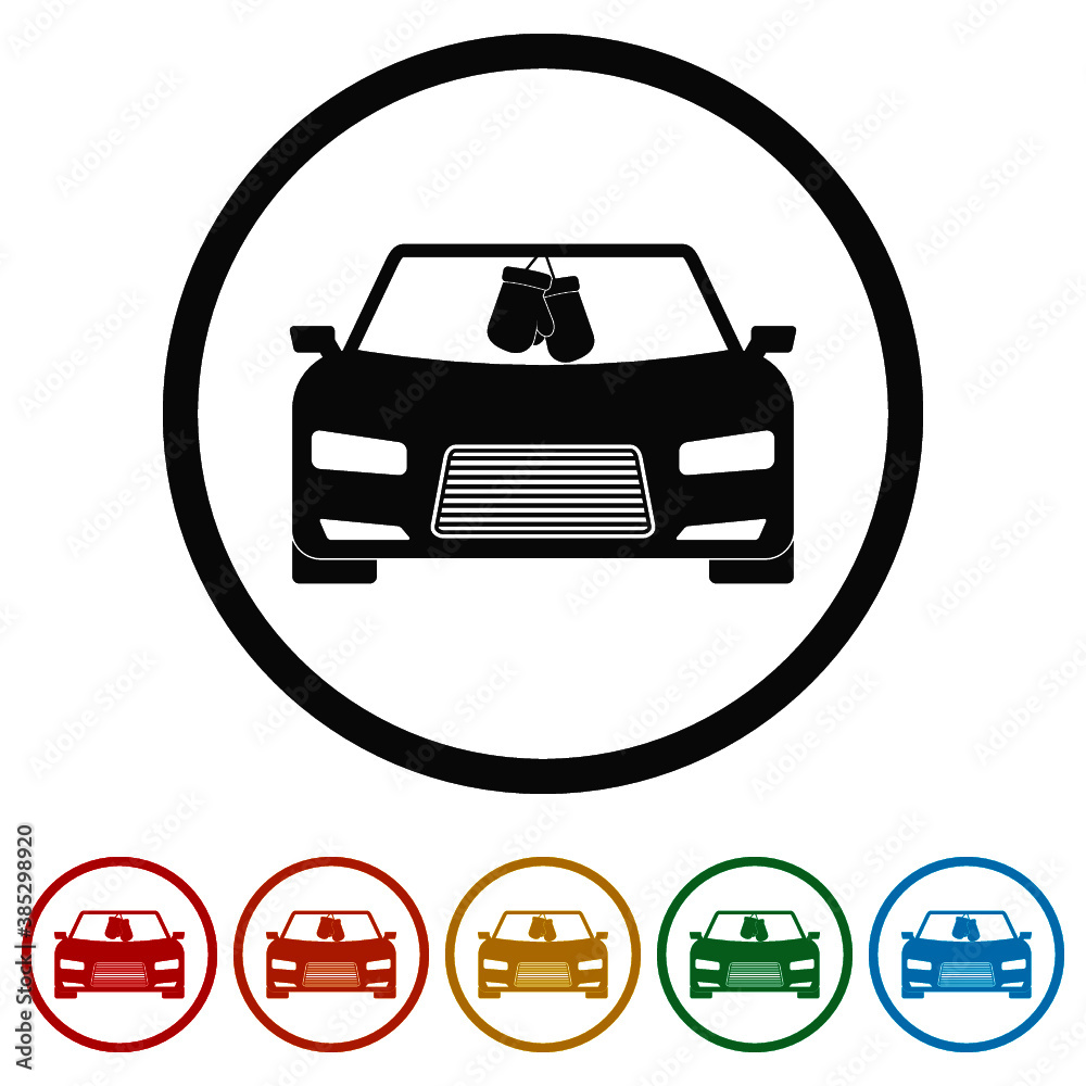 Car ring Icon, color set Car ring Icon, color set