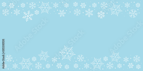 Simple vector snowflakes on blue backgraund
