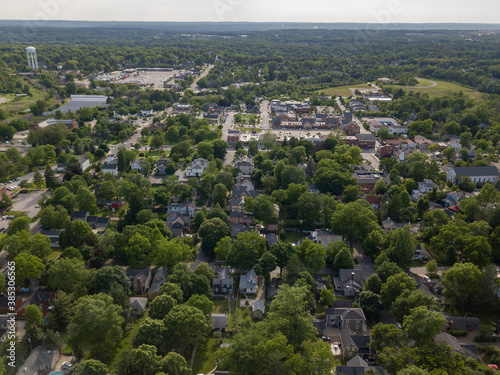 Vászonkép Hudson Ohio aerial photography, Hudson
