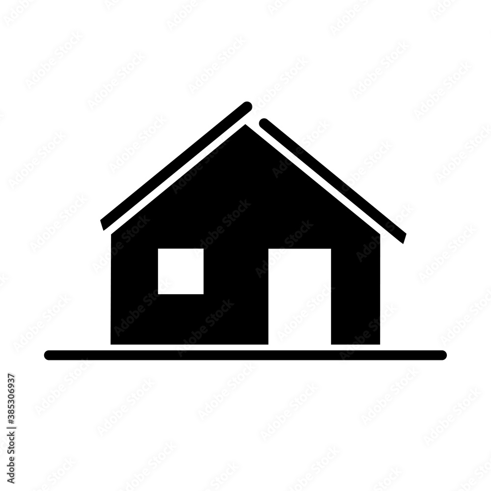 House black icon on white background. Vector EPS10 House black icon on white background. Vector EPS10