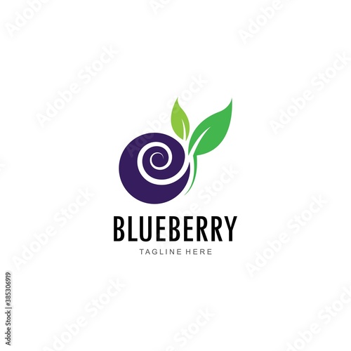Blueberry logo vector template