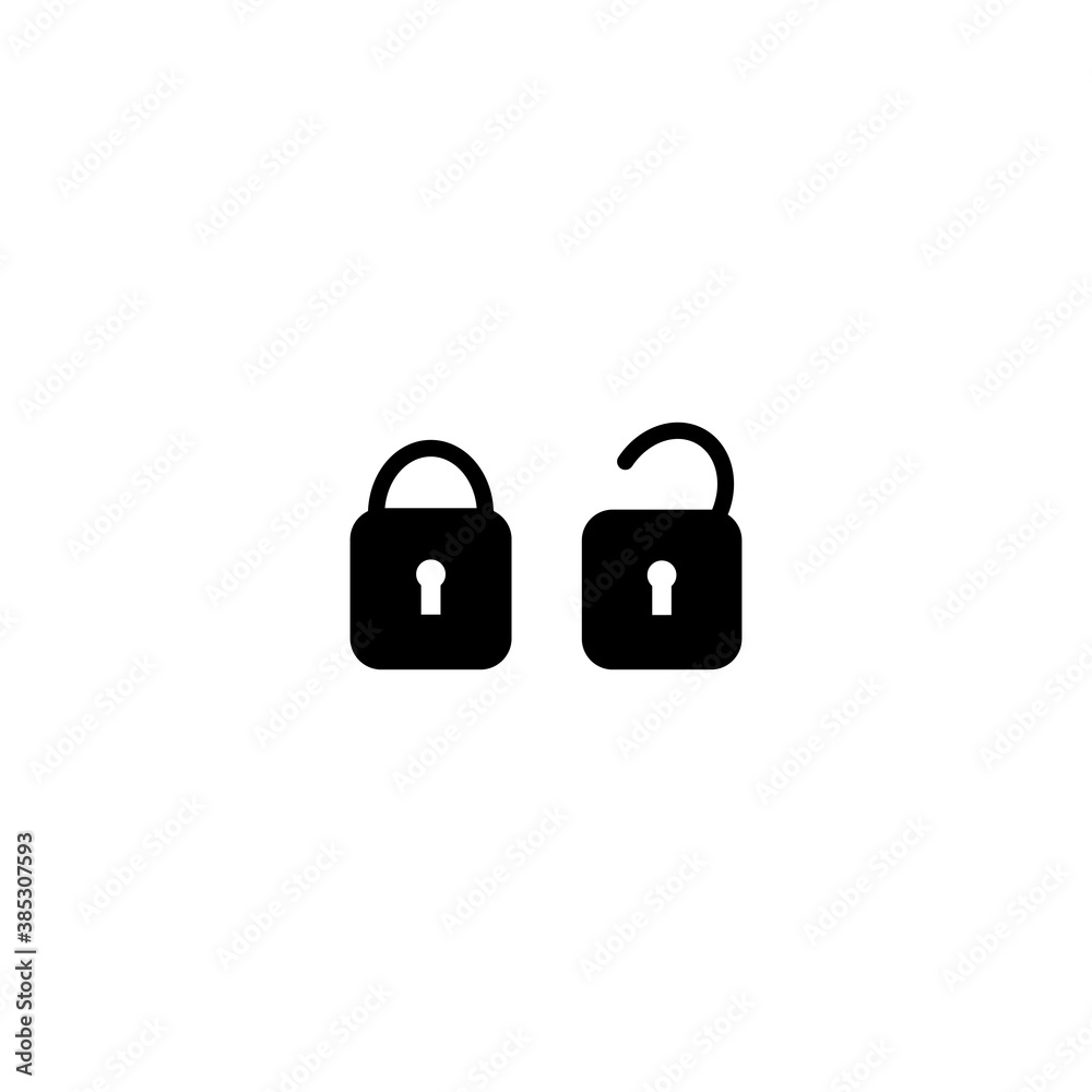 Black locks icons on white background. Vector EPS10 Black locks icons on white background. Vector EPS10