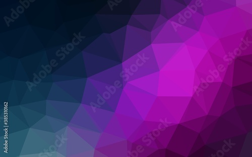 Dark Pink, Blue vector polygonal background.