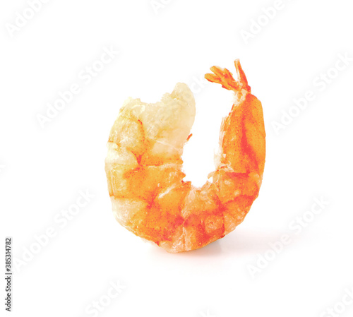 Dried shrimp isolated on the white background...