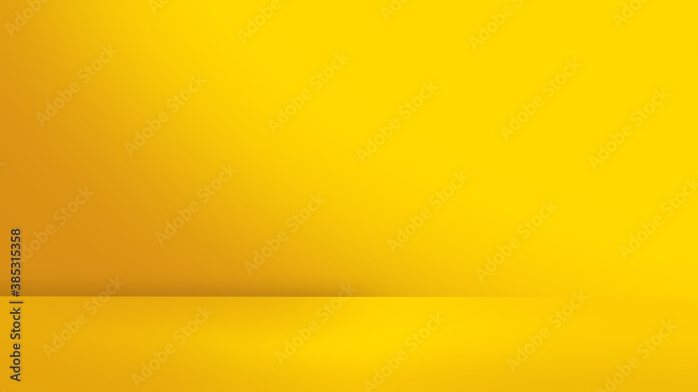 Abstract 3D backdrop , Yellow backdrop sunlight with copy space , illustration wallpaper