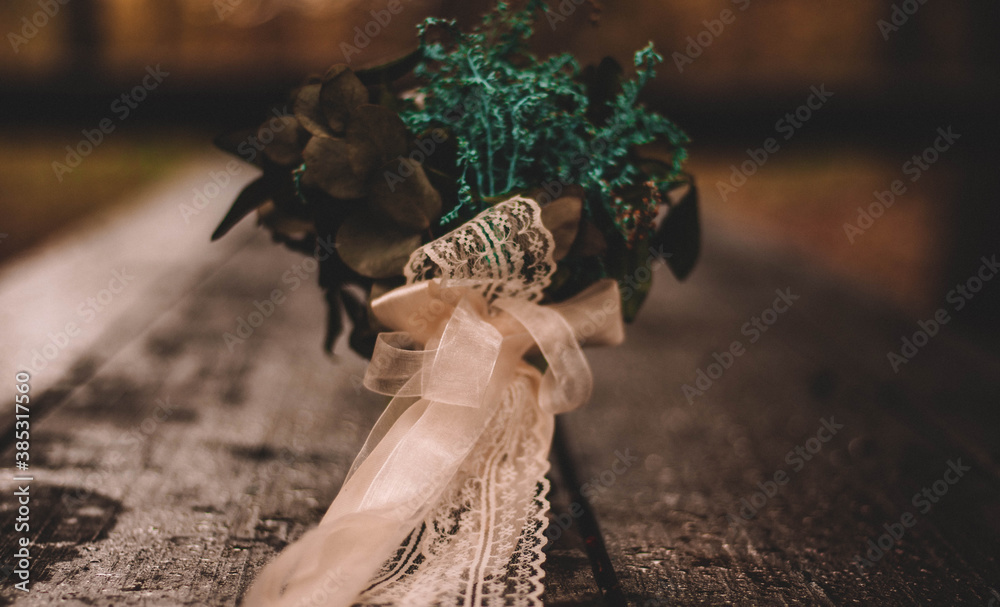 Obraz premium dry turquoise flowers