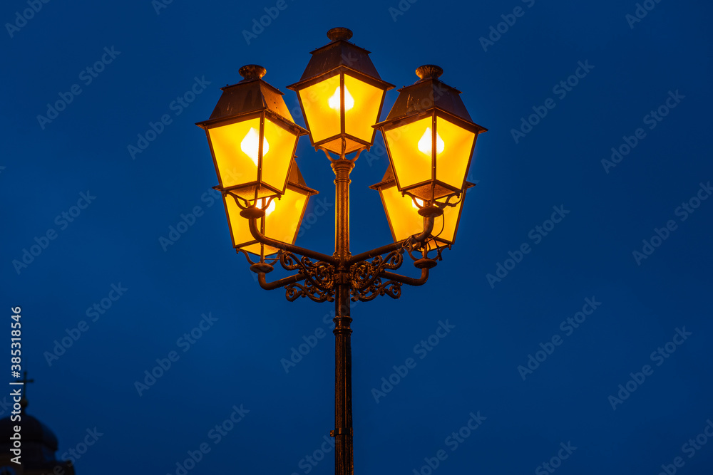 street lamp in the night street lamp in the night