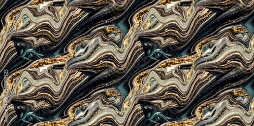 The Starry Night. Swirls of marble and the ripples of agate. Natural pattern. Abstract fantasia with golden powder. Extra special and luxurious- ORIENTAL ART. Agate background.
