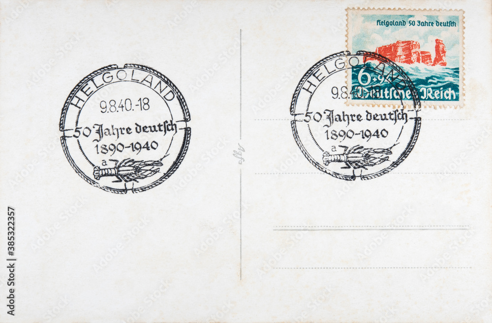 Brief letter Post Helgoland vintage retro alt old postkarte post card