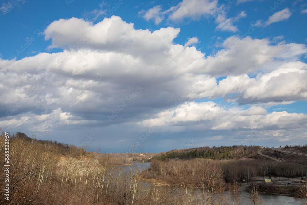 clouds over the river