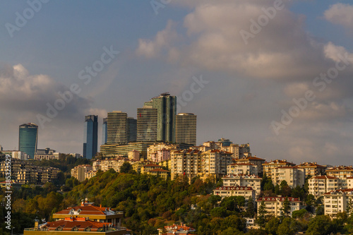 Photography Zincirlikuyu area of Istanbul, Turkey, with high towers.