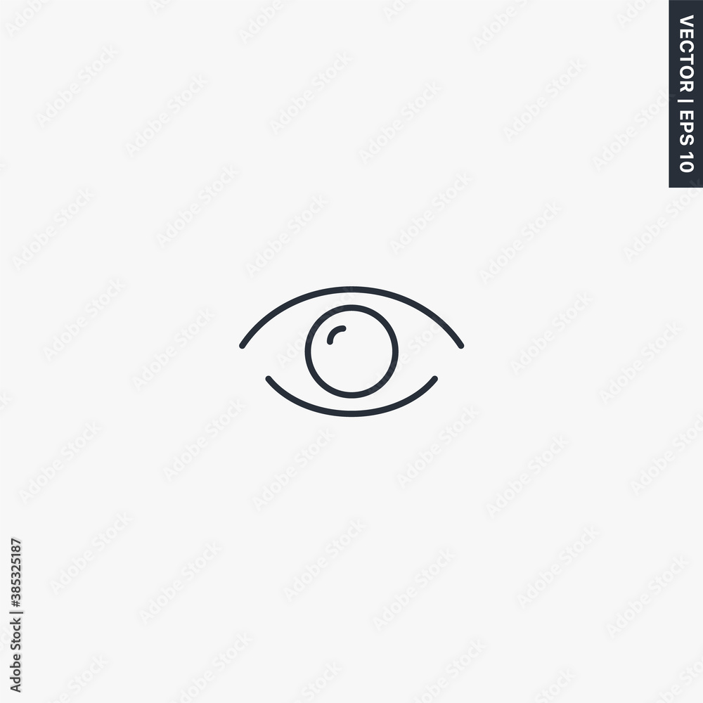 Eye, see, linear style sign for mobile concept and web design Eye, see, linear style sign for mobile concept and web design
