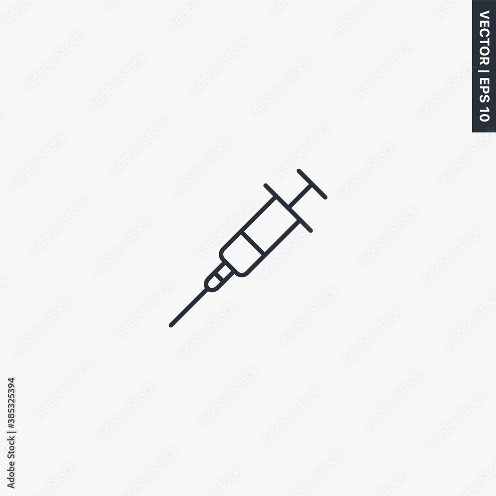 Syringe, injection, linear style sign for mobile concept and web design Syringe, injection, linear style sign for mobile concept and web design