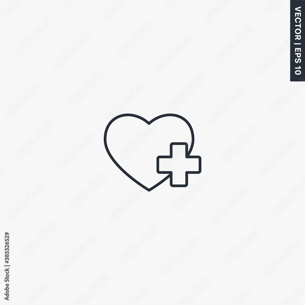 Clinic, medicine, linear style sign for mobile concept and web design Clinic, medicine, linear style sign for mobile concept and web design