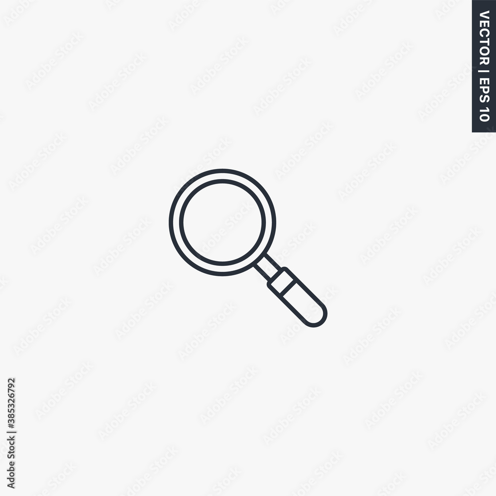 Magnifying glass, search, linear style sign for mobile concept and web design Magnifying glass, search, linear style sign for mobile concept and web design